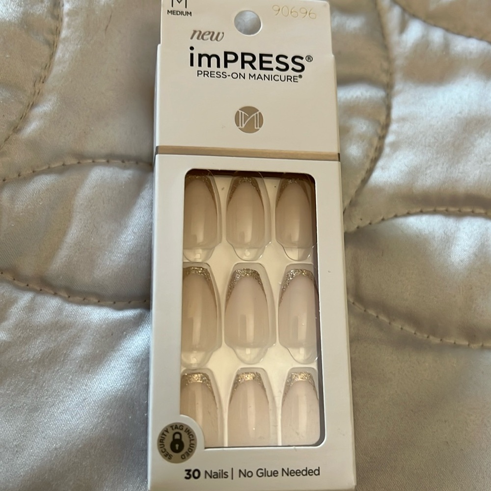New impress press on manicure glitter tips